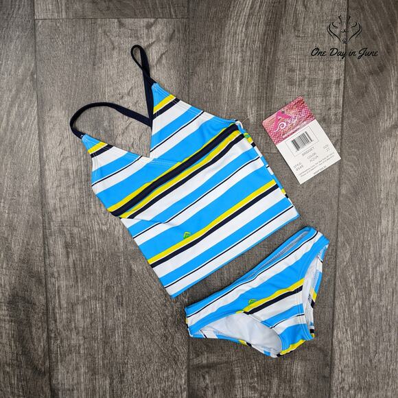 Kanu Surf Striped Candy Tankini Swimsuit Size 4T - Picture 3 of 4